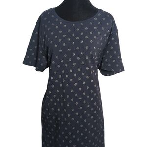 Scotch & Soda XL Navy Blue Tunic Top Seashell Print Short Sleeve Coastal Beach